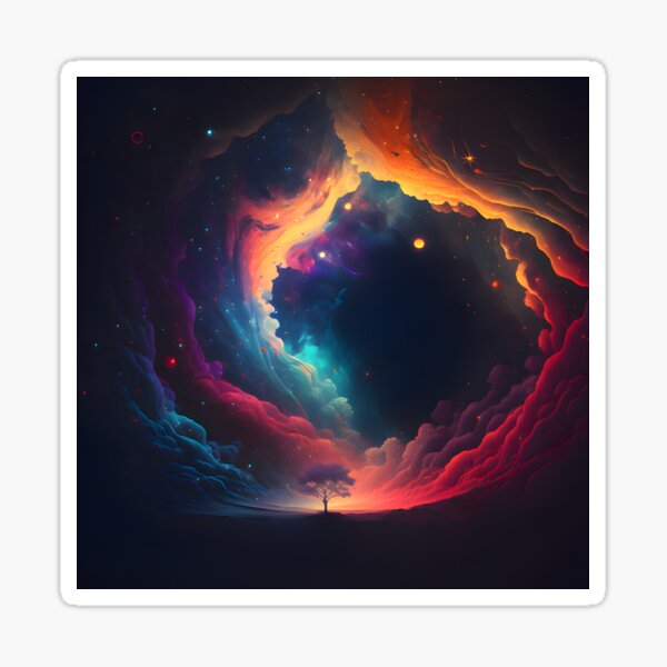 Galaxy Fantasy Tree Sticker