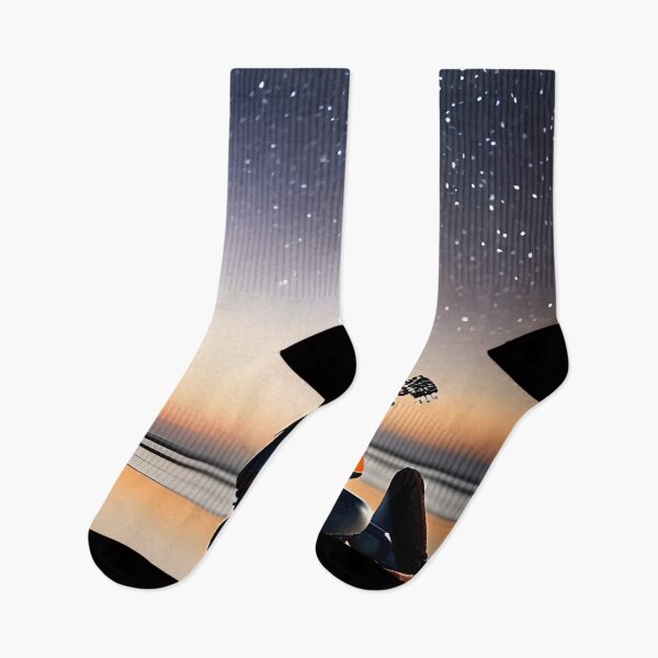 Item preview, Dos cantantes con guitarra bajo un cielo estrellado junto al mar. designed and sold by Chancedazur.