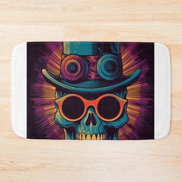 Item preview, Whimsical Psychedelic Skull Madhatter Graphic Design V.15 designed and sold by Pexelpanoramas.