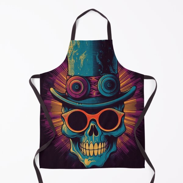 Item preview, Whimsical Psychedelic Skull Madhatter Graphic Design V.15 designed and sold by Pexelpanoramas.