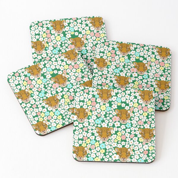 Artikelvorschau, Leopards in a Flower Field Pattern entworfen und verkauft von taika tori.