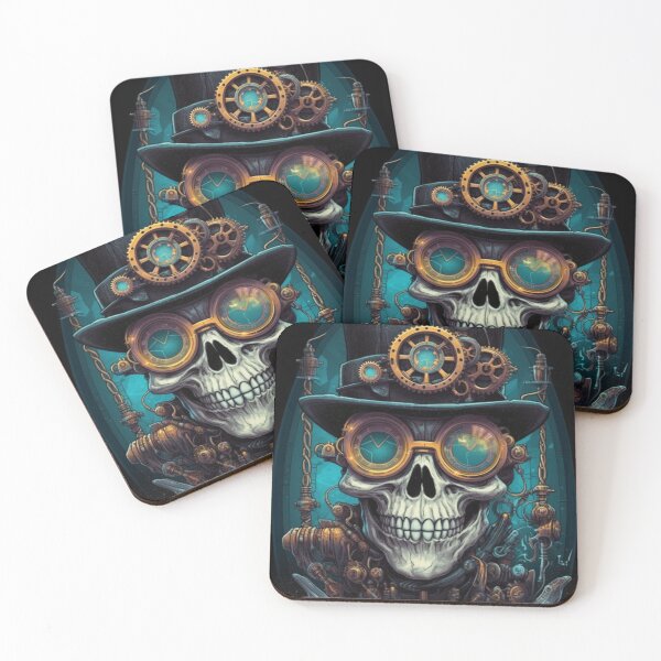 Item preview, Whimsical Psychedelic Skull Madhatter Graphic Design V.16 designed and sold by Pexelpanoramas.