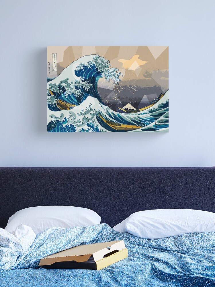Thumbnail 1 of 3, Canvas Print, The Big Wave designed and sold by LiscaGraphicArt.