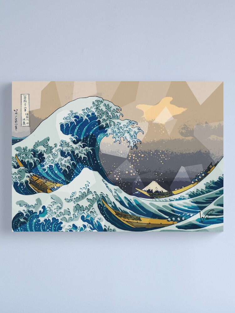 Thumbnail 2 of 3, Canvas Print, The Big Wave designed and sold by LiscaGraphicArt.