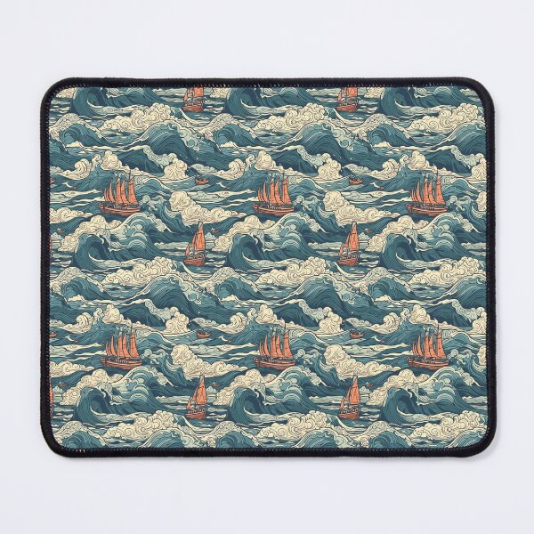 Item preview, Blue Stormy Ship Wallpaper designed and sold by MinimalistsMind.