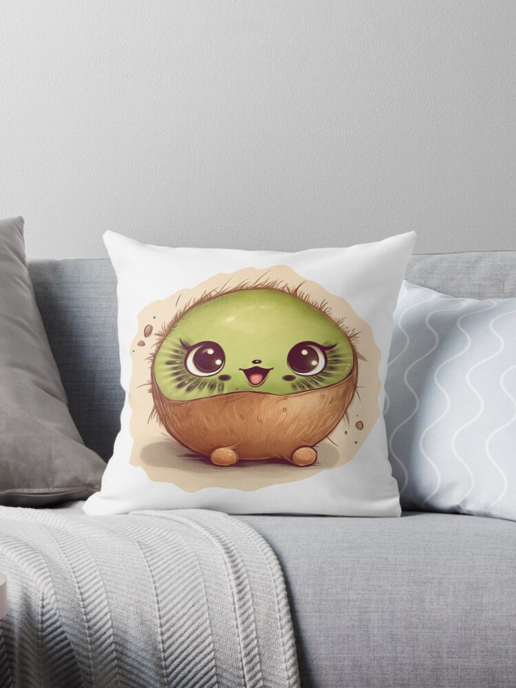 Kiwi The Baby Kiwifruit Throw Pillow for Sale by SalehPixel