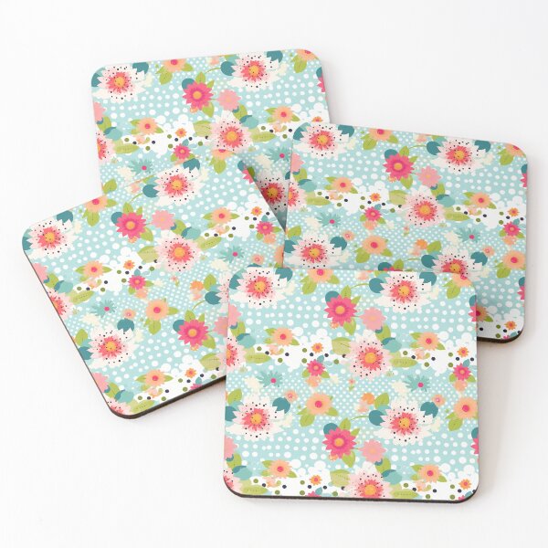 Item preview, Polkadot Spring Flower Pattern designed and sold by Brainless Art.