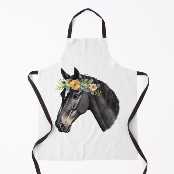 Aperçu de l'œuvre Sweet Black Stallion Fleur Poney créée et vendue par That Horse Girl.