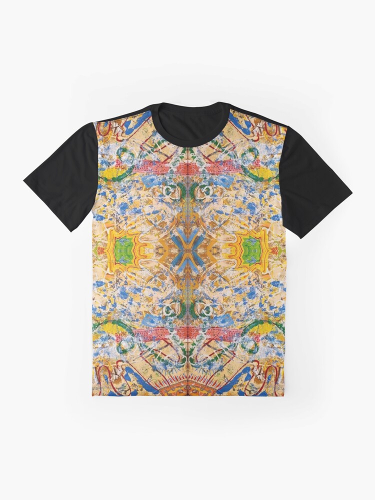 Thumbnail 4 of 5, Graphic T-Shirt, Pathways Yellow Acrylic 3D Painting designed and sold by ThatsJustJilly.