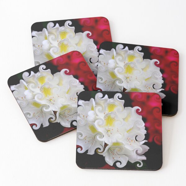 Item preview, White Rhododendron Swirling Pedals designed and sold by BostonArcImage.