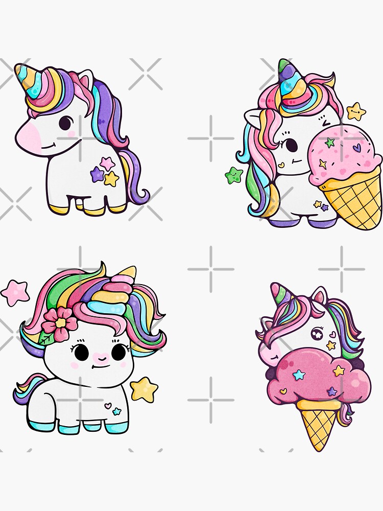 Conjunto de 6 pegatinas de unicornio / Paquete de pegatinas de unicornio /  Pegatinas de 2 / Pegatinas para computadora portátil / Regalos de unicornio  / Decoración de unicornio / Pegatinas de unicornio Kawaii -  México