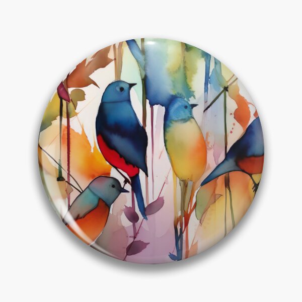 Item preview, Watercolor wash spring birds designed and sold by Matt's Artificial Nature.