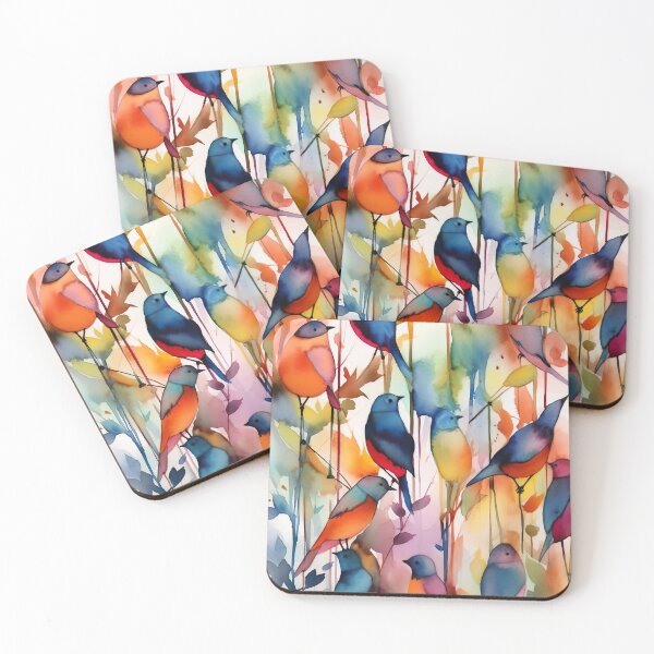 Item preview, Watercolor wash spring birds designed and sold by Matt's Artificial Nature.