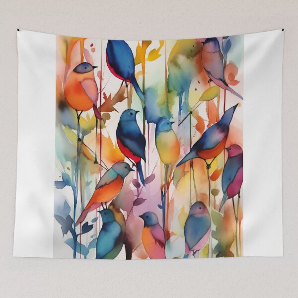 Item preview, Watercolor wash spring birds designed and sold by Matt's Artificial Nature.
