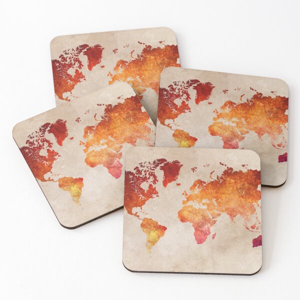 Item preview, Map of the world Red World #map #worldmap designed and sold by JBJart.