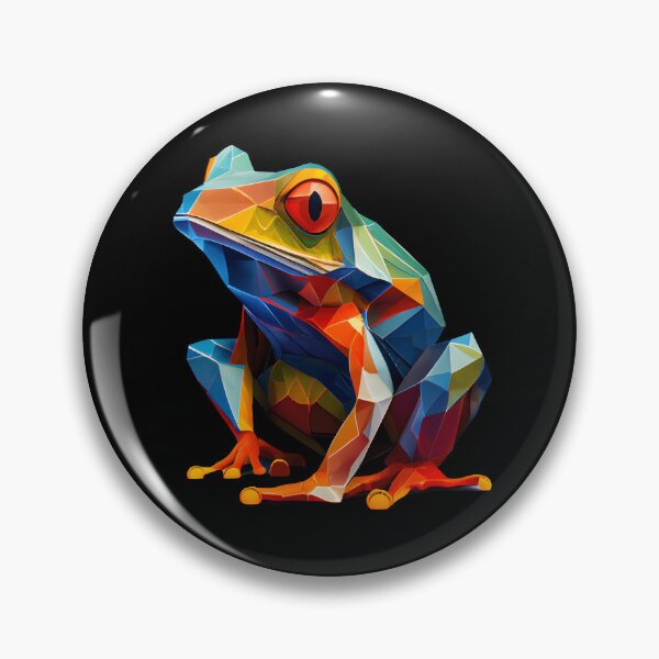 Item preview, Abstract Frog Art: A Colorful Twist on Wildlife Imagery designed and sold by FiveIntentions.