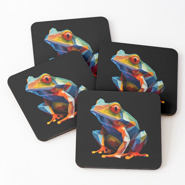 Item preview, Abstract Frog Art: A Colorful Twist on Wildlife Imagery designed and sold by FiveIntentions.