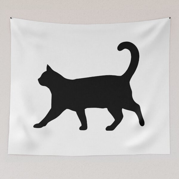 Item preview, Silhouette of cat walking. designed and sold by Nyctophiles.