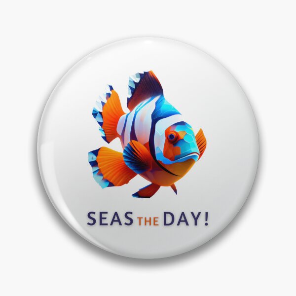 Item preview, Get in the Beachy Mood with this Fun Clown Fish Design Featuring 'Seas the Day' designed and sold by FiveIntentions.