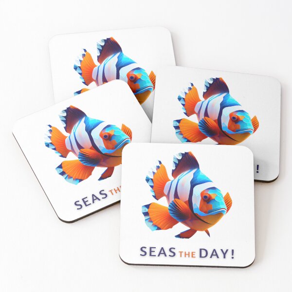 Item preview, Get in the Beachy Mood with this Fun Clown Fish Design Featuring 'Seas the Day' designed and sold by FiveIntentions.