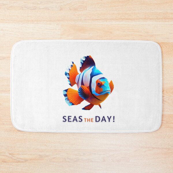 Item preview, Get in the Beachy Mood with this Fun Clown Fish Design Featuring 'Seas the Day' designed and sold by FiveIntentions.