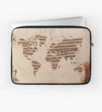 Funda para portátil Mapa mundial de la música