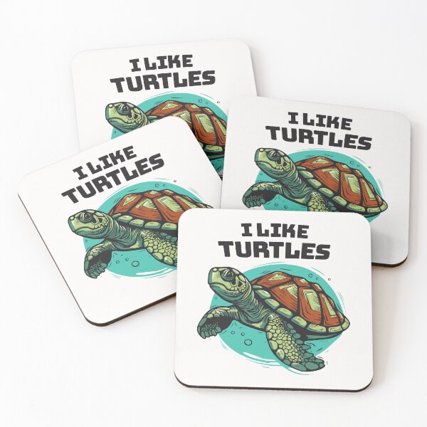 Item preview, I Like Turtles || Sea Turtle Vector Art Illustration designed and sold by MadSwellDesigns.