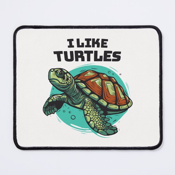 Item preview, I Like Turtles || Sea Turtle Vector Art Illustration designed and sold by MadSwellDesigns.