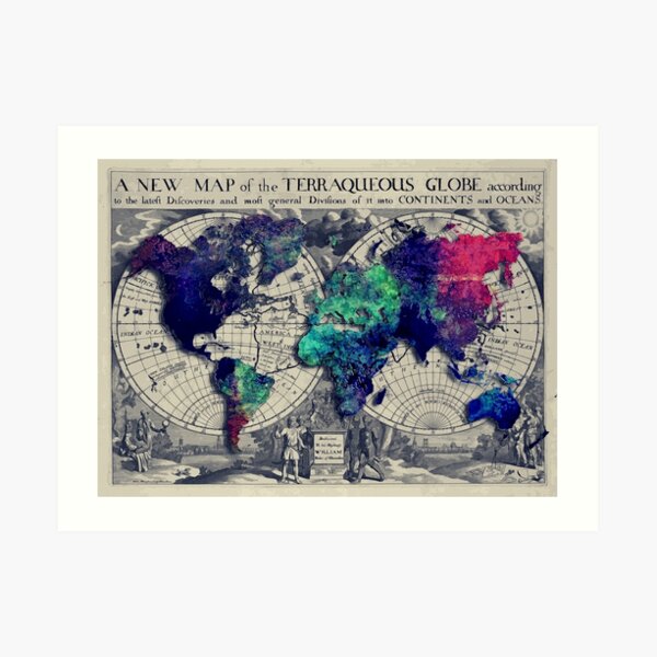 map of the world #map #worldmap Art Print