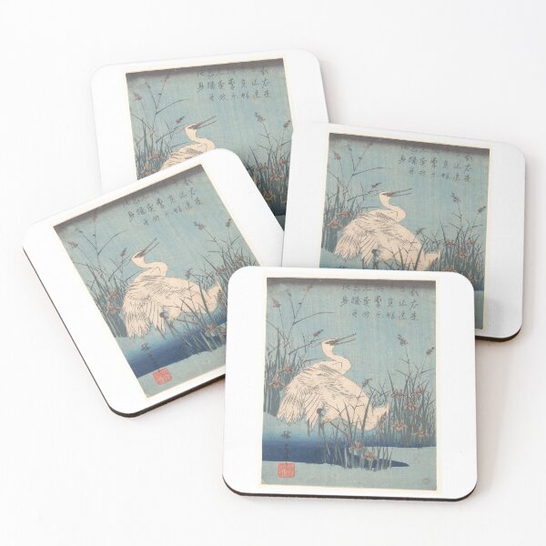 Item preview, Utagawa Hiroshige Egret in Iris and Grasses designed and sold by TeeARTHY.