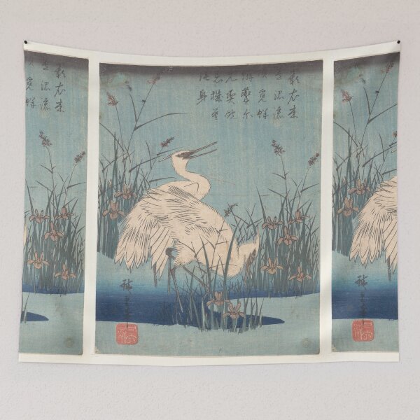 Item preview, Utagawa Hiroshige Egret in Iris and Grasses designed and sold by TeeARTHY.
