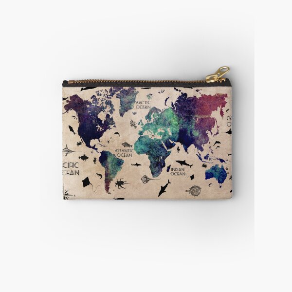 Item preview, World Map Oceans #map #worldmap designed and sold by JBJart.