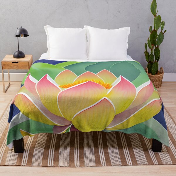 Item preview, Lotus with Blue Background designed and sold by christineiris.