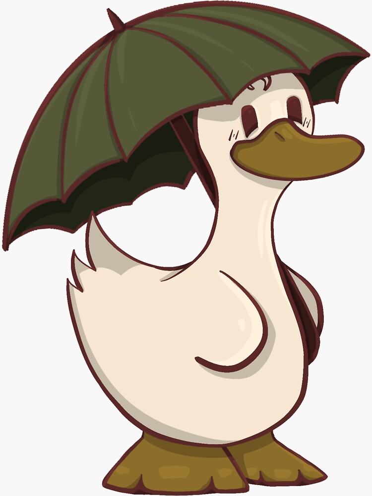 Thumbnail 3 of 3, Sticker, Rain Duck designed and sold by D00dleDucky.