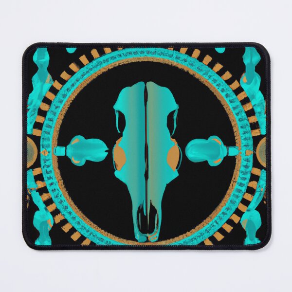 Item preview, Turquoise Buffalo Skull Weaving Design designed and sold by Okay-Corral.