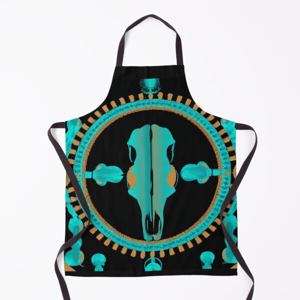 Item preview, Turquoise Buffalo Skull Weaving Design designed and sold by Okay-Corral.