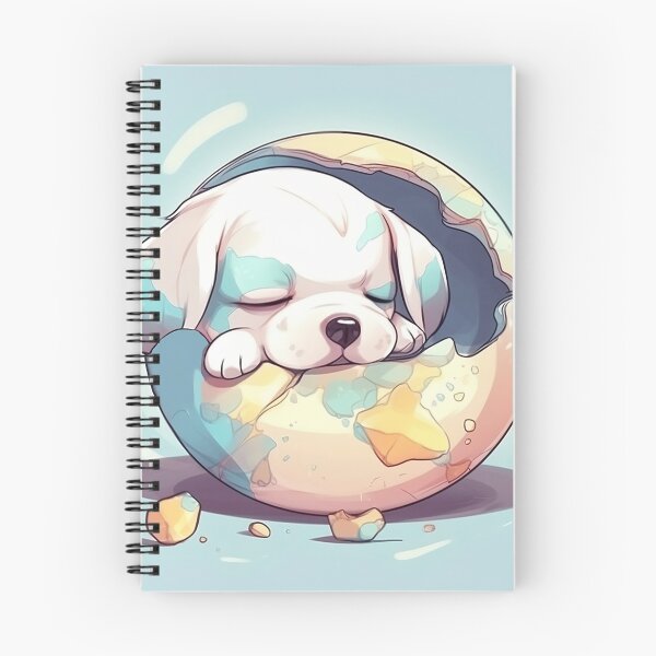 Item preview, cute sleeping dog in egg shell  designed and sold by nhahn33.