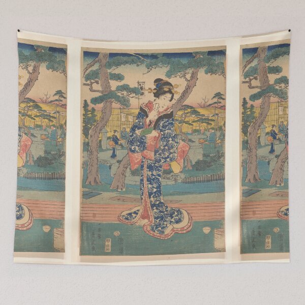 Item preview,  Utagawa Hiroshige (1860) Young girl at tea house in Iriya designed and sold by TeeARTHY.