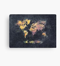 world map 12 Canvas Print