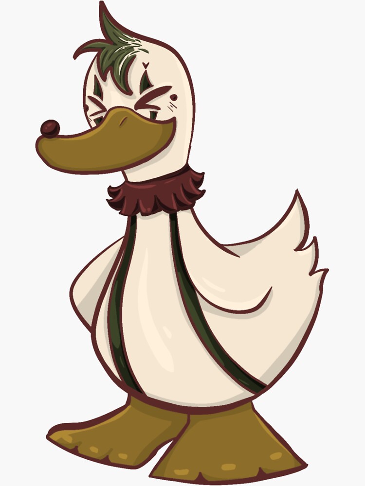 Thumbnail 3 of 3, Sticker, Clown Duck designed and sold by D00dleDucky.
