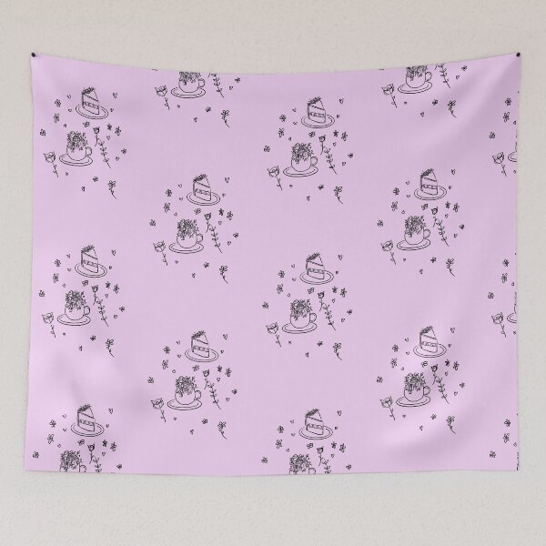 Item preview, Cafe doodles design in black designed and sold by Pretty-Sounds.