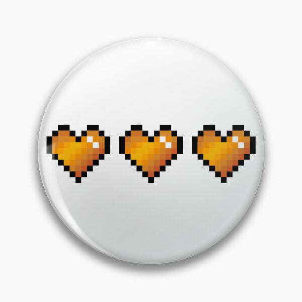 Item preview, Orange Pixel Hearts designed and sold by Kawaii-Crafts.