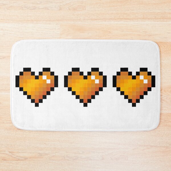 Item preview, Orange Pixel Hearts designed and sold by Kawaii-Crafts.