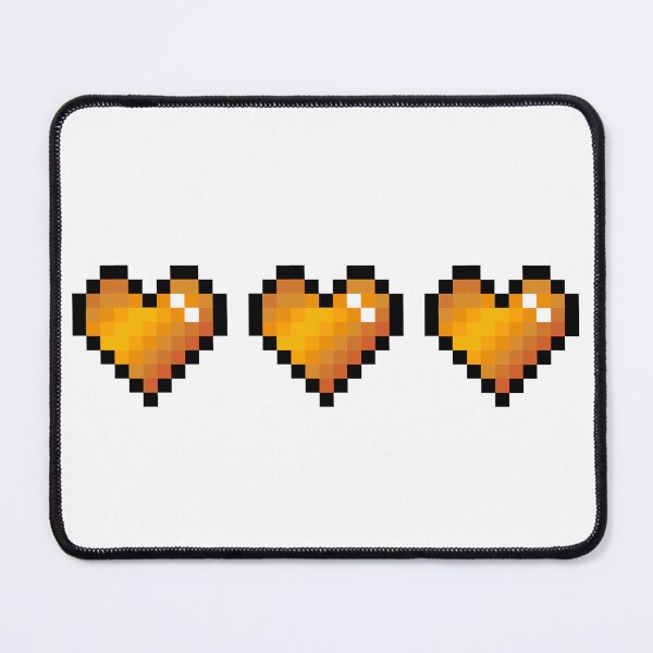 Item preview, Orange Pixel Hearts designed and sold by Kawaii-Crafts.