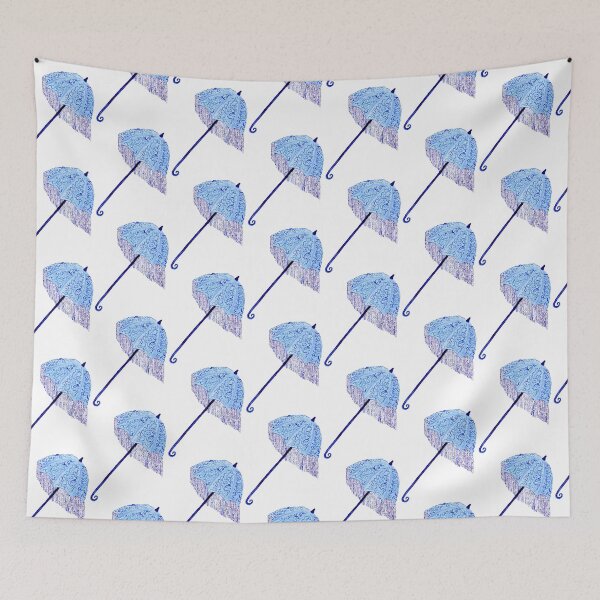 Item preview, Multiple Blue Parasols designed and sold by Renata Kaminker.