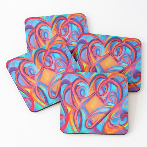Item preview, Abstract Colorful Hearts designed and sold by christineiris.