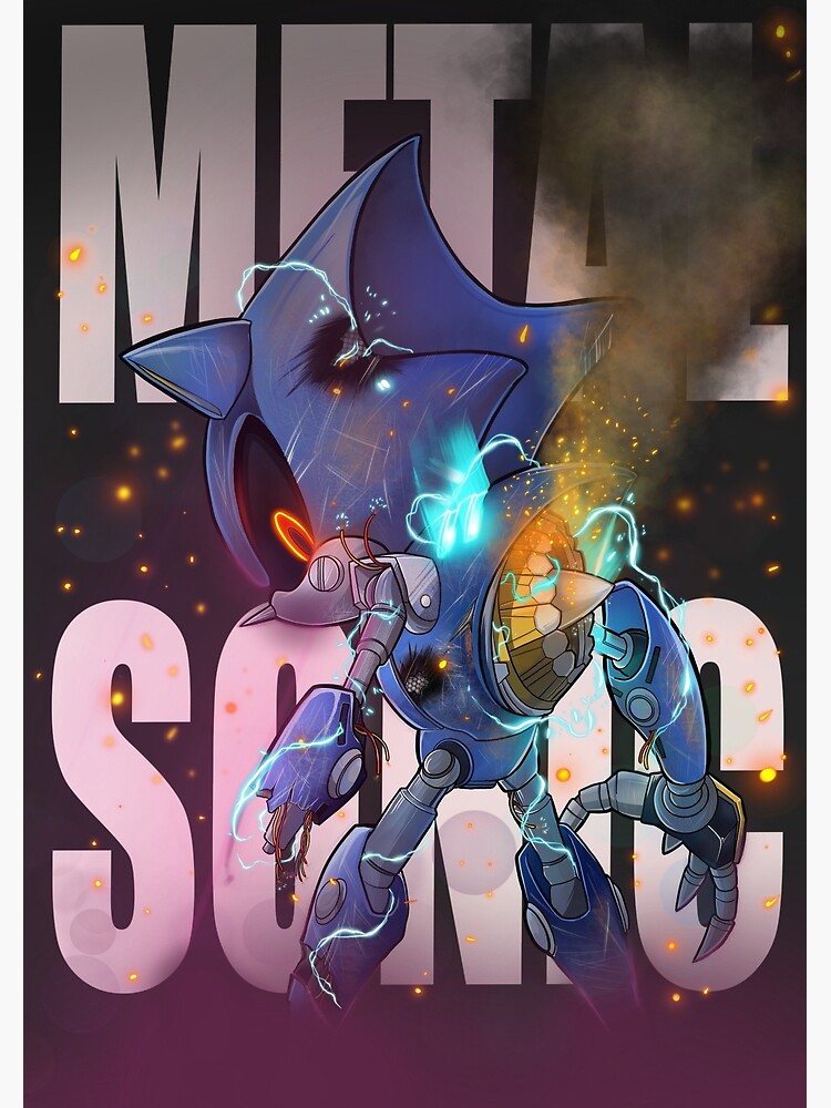 Sonic vs Metal Sonic Fan Art Poster - New Original Art - 17 (W) x