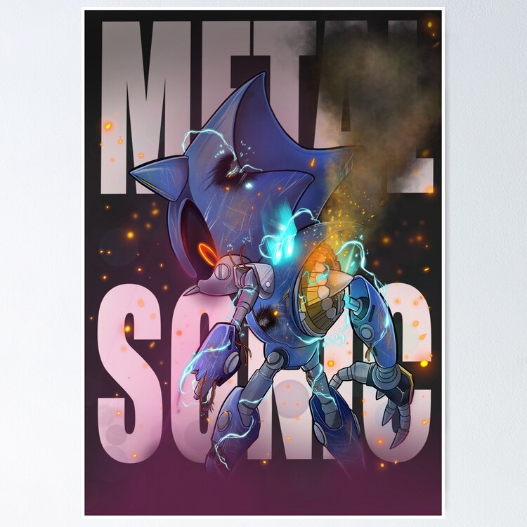 Dark Sonic' Poster, picture, metal print, paint by Sonic the