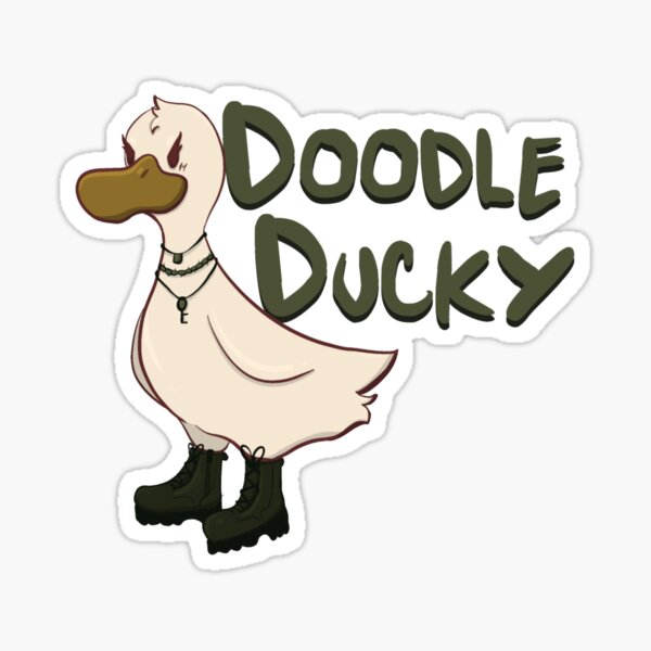 Doodle Ducky Duck Sticker