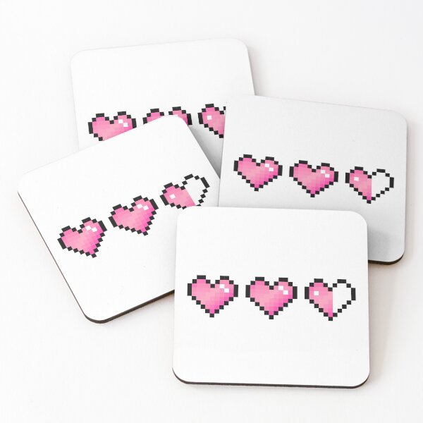 Item preview, Damaged Pink Pixel Hearts designed and sold by Kawaii-Crafts.